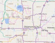 Historic Overlay Zoning banner, a map of the Oklahoma City metro area with the words "Lunch and Learn" in a blue field