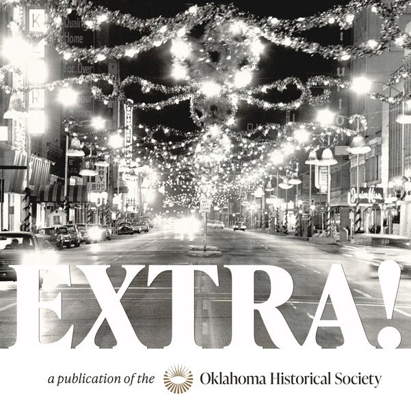 Oklahoma City streets dressed with rows of Christmas lights