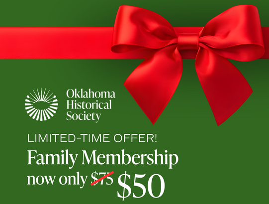 Family Membership Special $50, with a Christmas bow at the top of the graphic