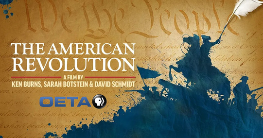 A watercolor of Revolutionary war fighters and digital collage of elements of the Declaration of Independence.