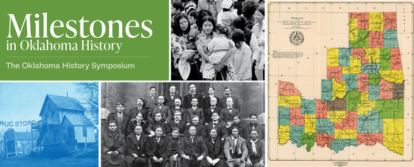 Oil Wells, an territorial pharmacy, a group of Native Americans and doctors, and a "Sequoyah" map of eastern Oklahoma
