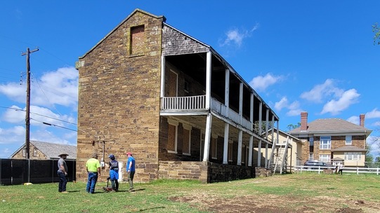Fort Gibson barracks work