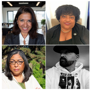 Clockwise from top left: Dr. Carla Pratt, LeEtta Osborn-Sampson, Marilyn Vann, and Eli Grayson.