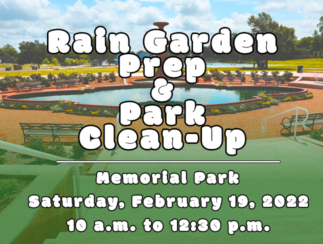 Memorial Park Rain Garden Preparation Community Clean Up AARP City