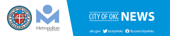 OKC City seal with Metro Library System logo with text city of okc news