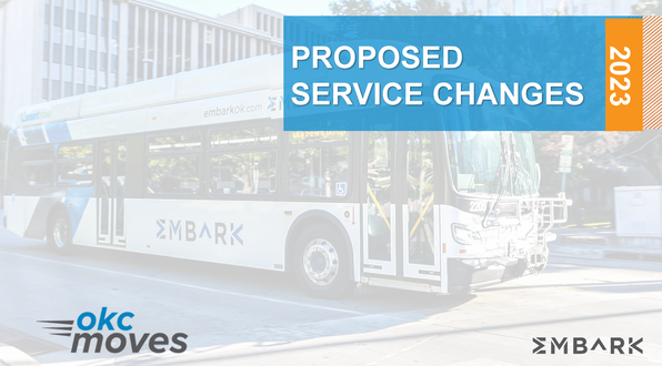 OKC Moves proposed service changes graphic with bus