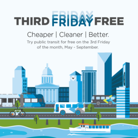 Third Friday fare Free Graphic