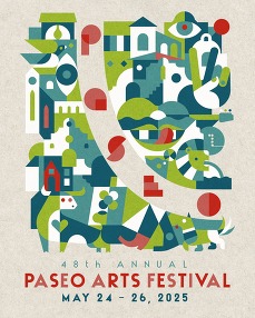 paseo arts festival 25 logo