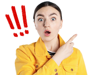 A woman in a yellow shirt with a shocked and angry face points at text describing the recycling contamination problem.