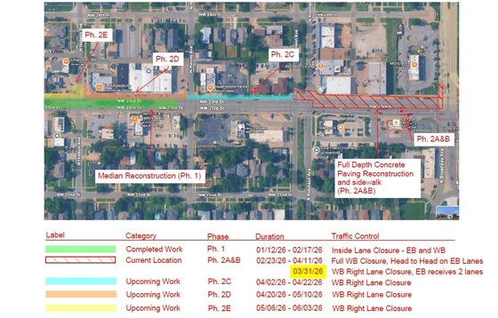 23rd Streetscape Phasing Map - April 2026