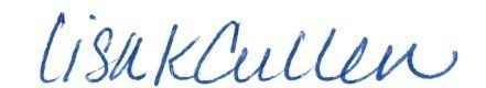 Lisa Cullen signature