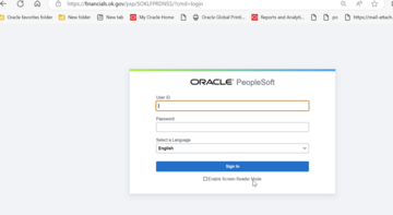 Log in Oracle
