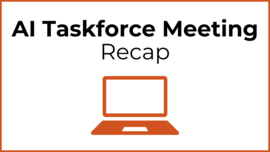AI Taskforce Meeting recap