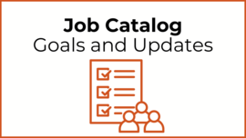 Job Catalog goals and updates
