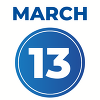 March 13 calendar icon