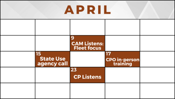 April calendar of events