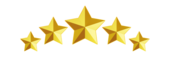 Decorative: Five gold stars