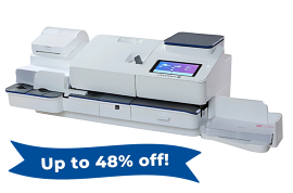Mail machine with Up to 48% off banner