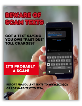 Decorative: Smishing scam flyer
