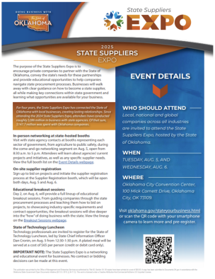 2025 State Suppliers Expo flyer