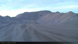 Chat piles in Picher, OK, near Tar Creek
