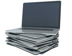 Stack of laptops