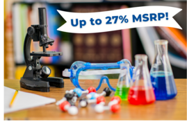 STEM equipment with Up to 27% off MSRP banner