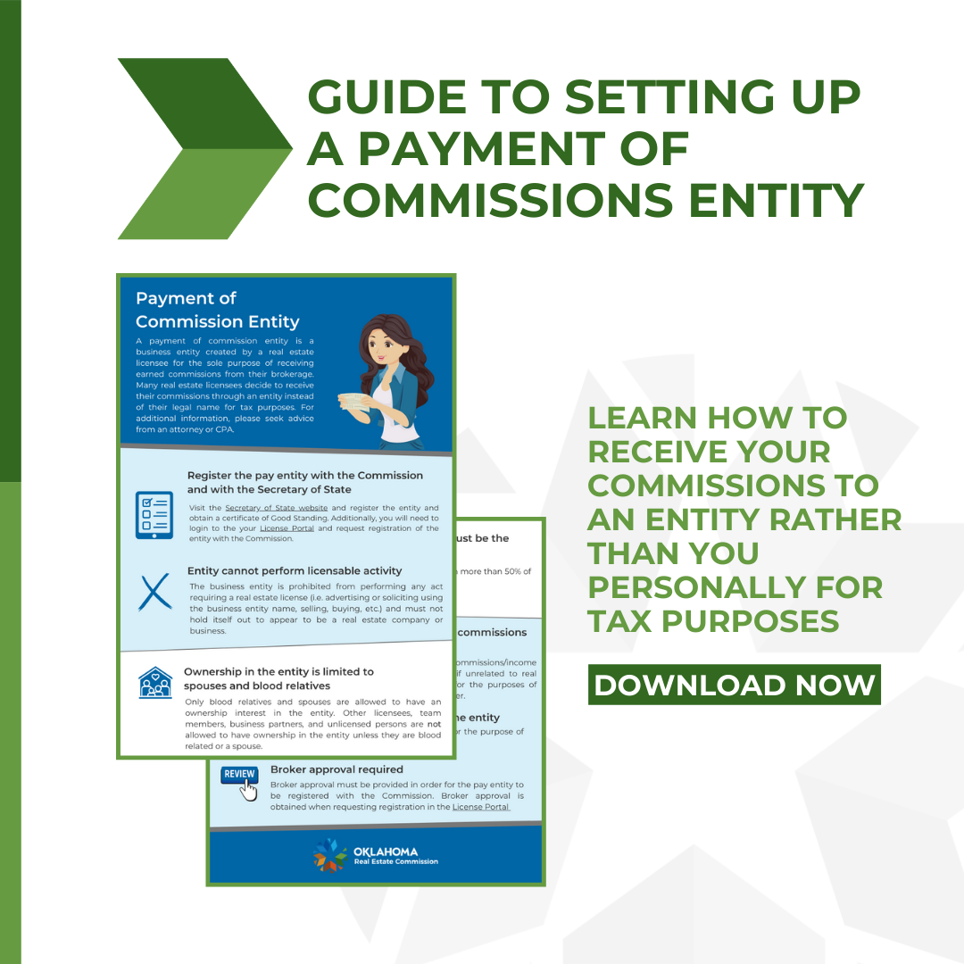 PAYMENT OF COMMISSION ENTITY