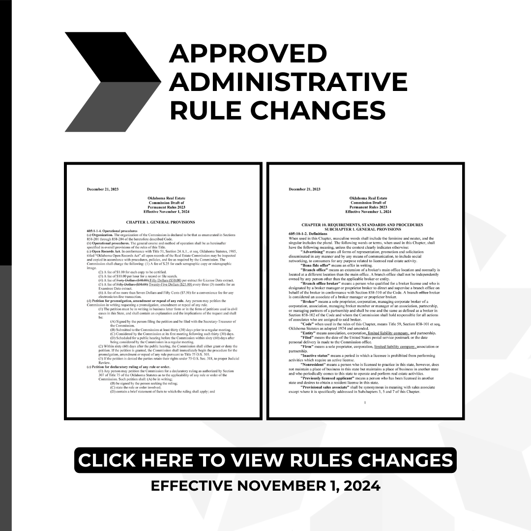 ADMIN RULES APPROVED