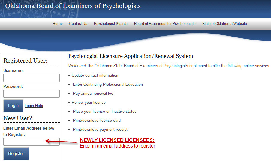 2020 Oklahoma Psychologist License Renewal
