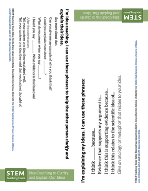 Table Tent Idea Coaching