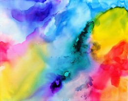 rainbow abstract art