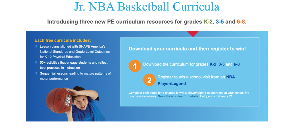 Jr. NBA Basketball Curricula