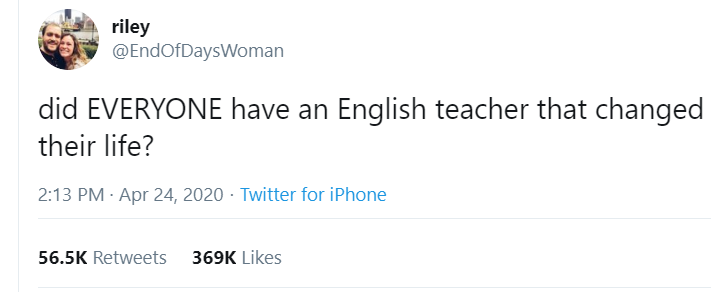English teacher change life