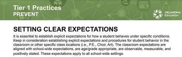 SETTING CLEAR EXPECTATIONS