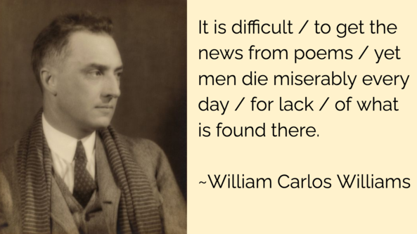 William Carlos Williams quote about poetry