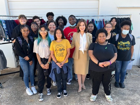 Supt. Hofmeister with John Marshall FCCLA students