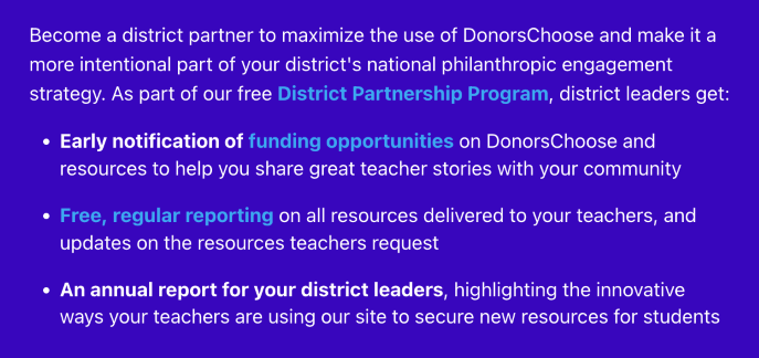 DonorsChoose Partnership
