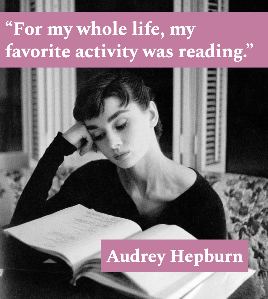 Hepburn reading quote