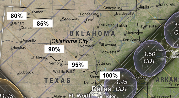 2024 Total Solar Eclipse in Oklahoma
