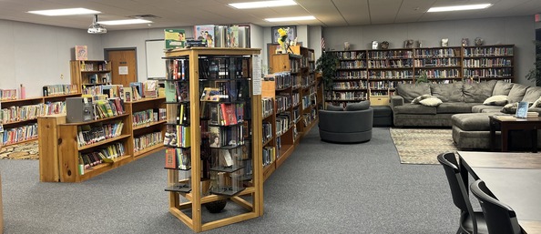 library shelves