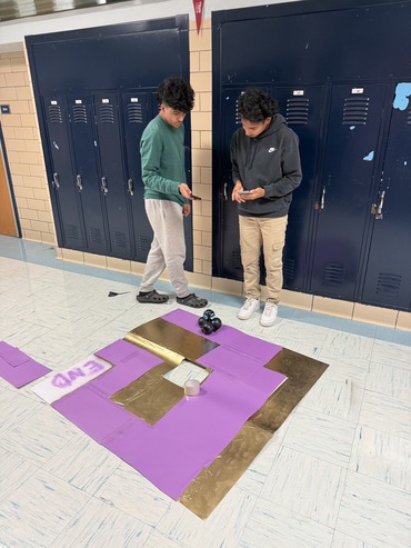 Image of students working on computer science