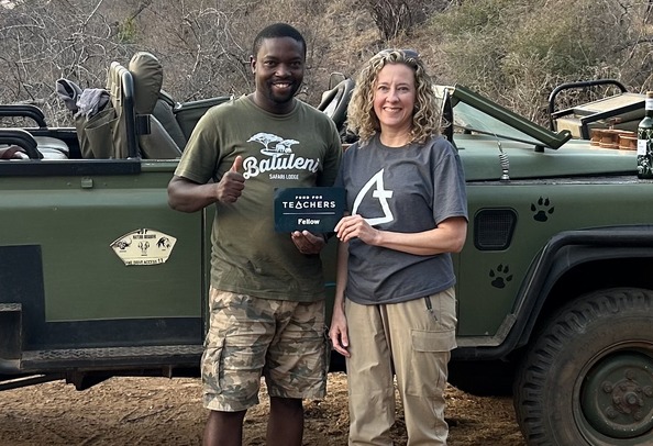 woman with man and Jeep