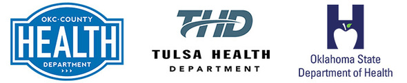 Oklahoma City-County Health Department Logo, Tulsa County Logo, Oklahoma State Department of Health Logo