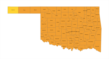 Oklahoma Risk Level System Map