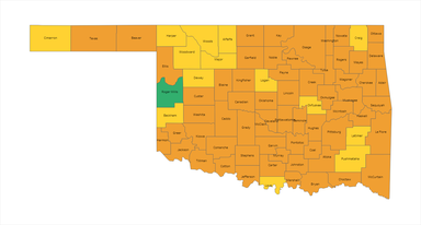 Oklahoma Risk Level Map