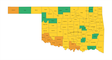 Oklahoma Alert Level Map