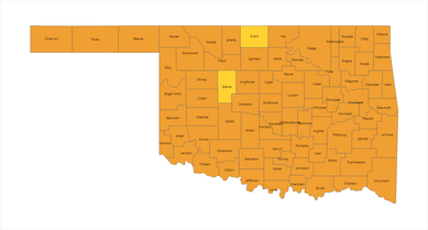 County Risk Levels Map - 10/12/21