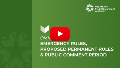 OMMA Emergency Rules and Public Comment Video