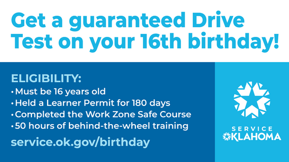 Sweet Sixteen Guarantee Graphic Showing Qualifications for a Birthday Drive Test
